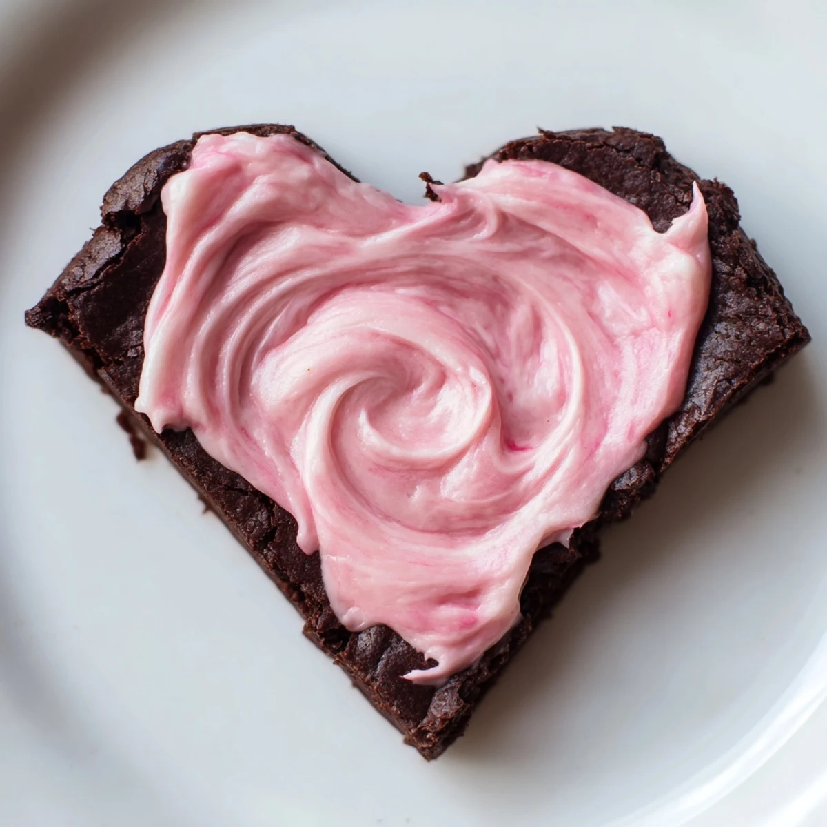 These Heart Shaped Brownies with Pink Frosting feature fudgy edges and a sweet, creamy topping.  