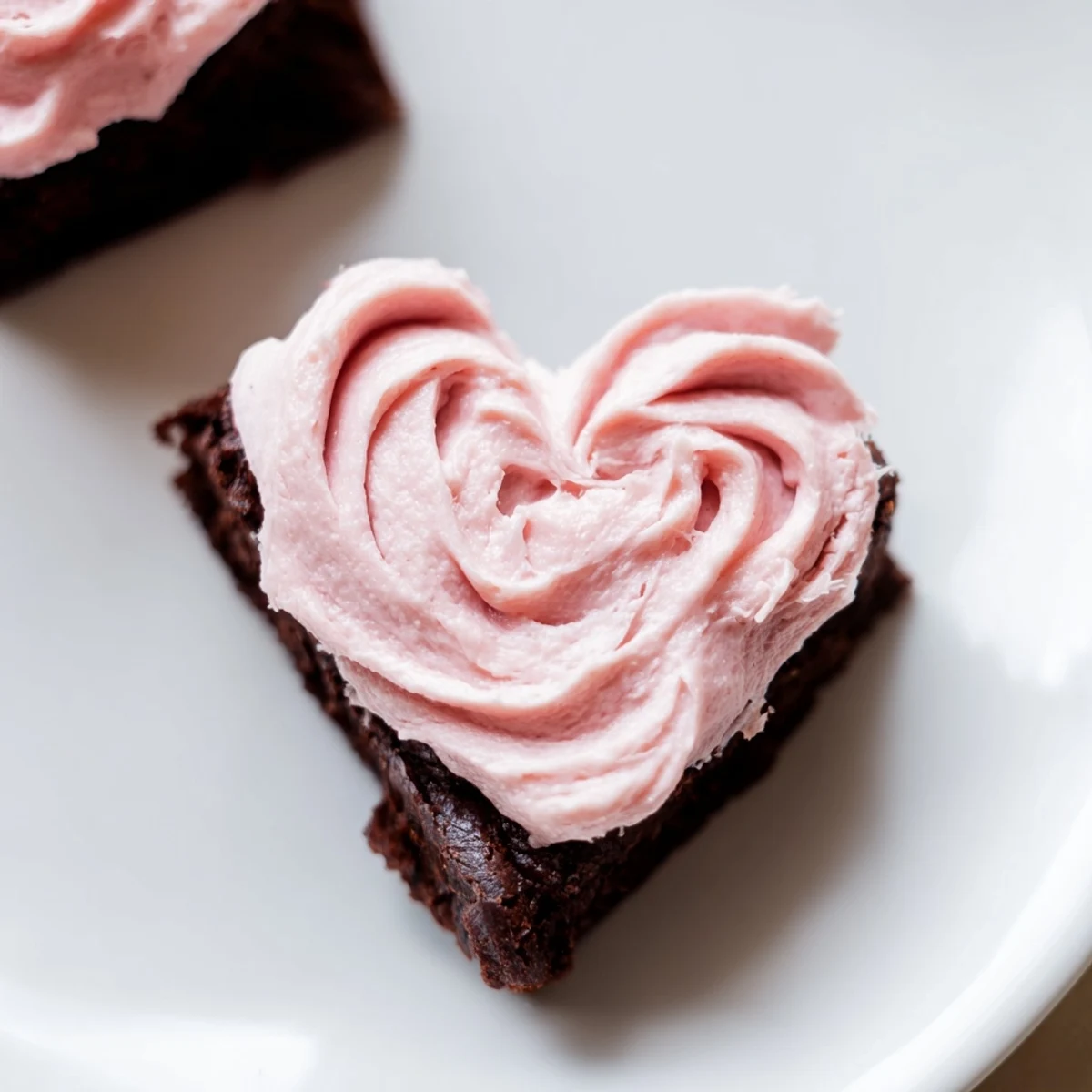 Heart Shaped Brownies with Pink Frosting are ideal for Valentine's Day parties or a special treat.