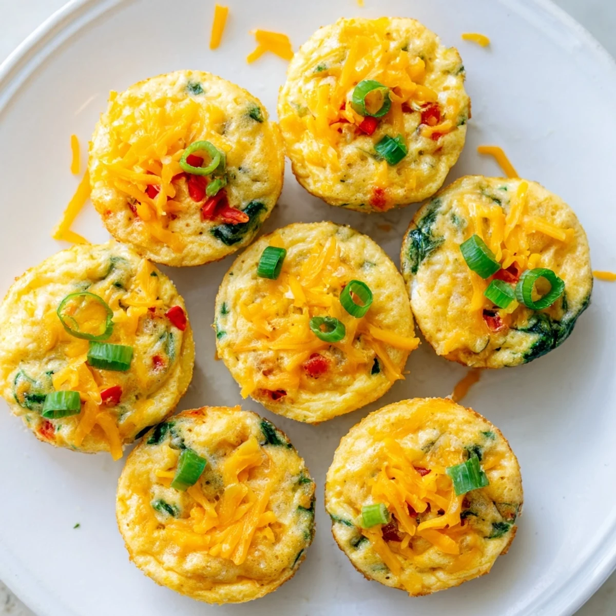 Baked golden Muffin Tin Cottage Cheese Egg Bites served warm for a protein-packed breakfast.