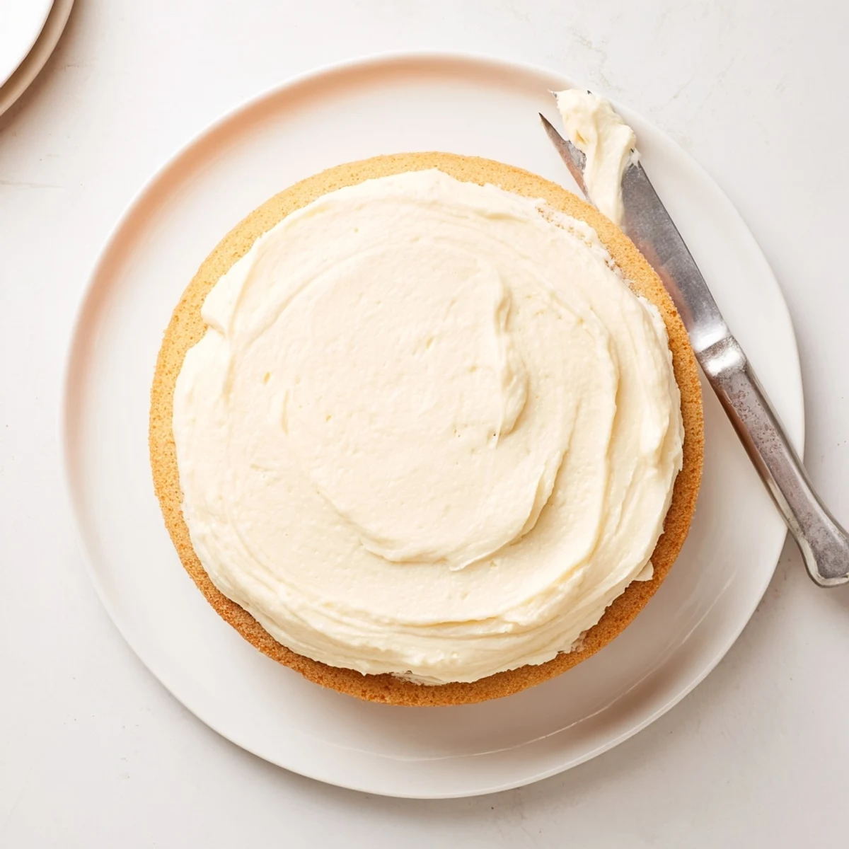 A close up of moist Perfect Vanilla Cake with smooth buttercream, ideal for an everyday treat.