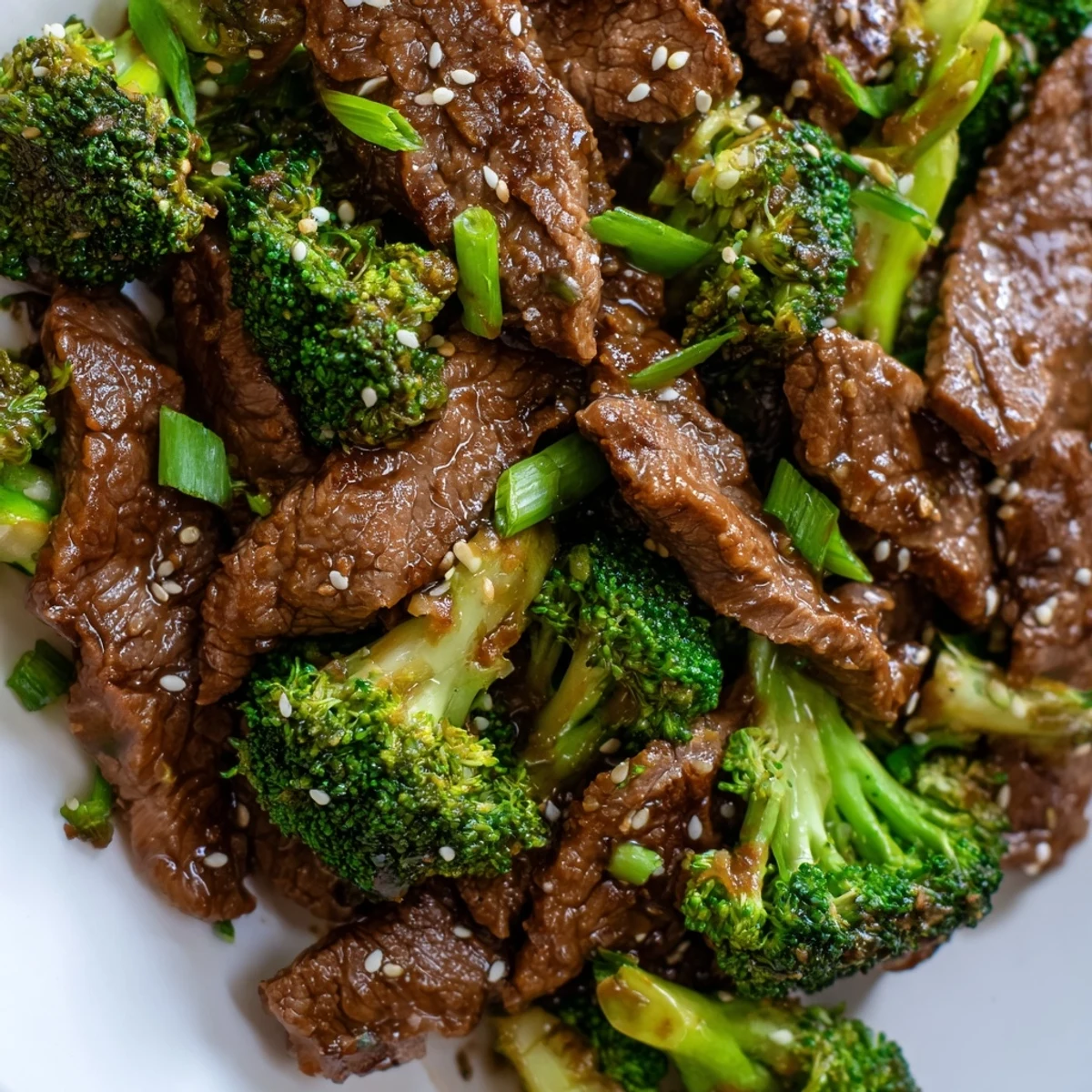 A wok stir-fries marinated beef and bright green broccoli for Better Than Takeout Beef With Broccoli, simmering in a rich brown sauce.