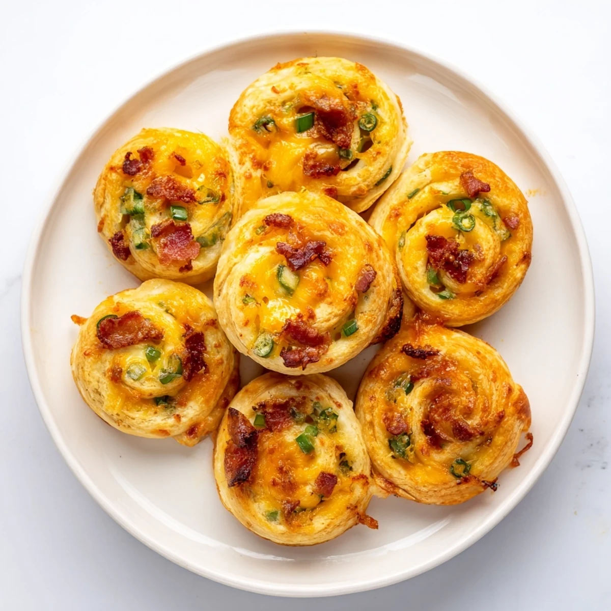 Flaky pastry pinwheels filled with spicy jalapeños and melted cheese, baked to golden perfection