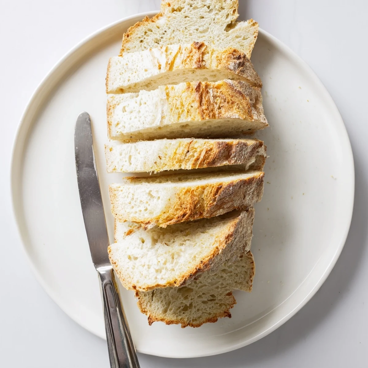 Warm crusty Italian bread cooling on a wire rack with deep golden color and rustic textured crust
