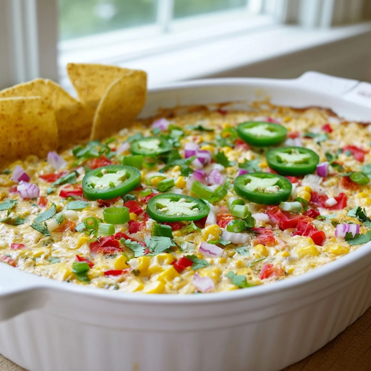 Creamy jalapeno cowboy cream cheese dip served bubbling hot in a cast iron skillet