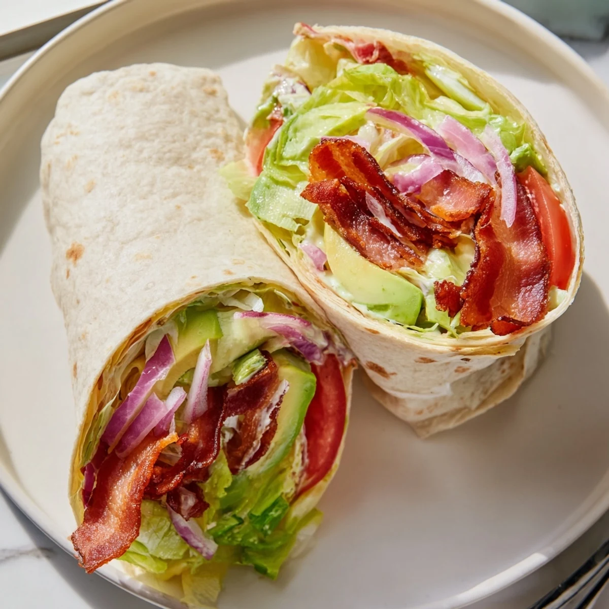 Easy Meal Prep BLT Wraps wrapped in foil, perfect portable lunchtime option