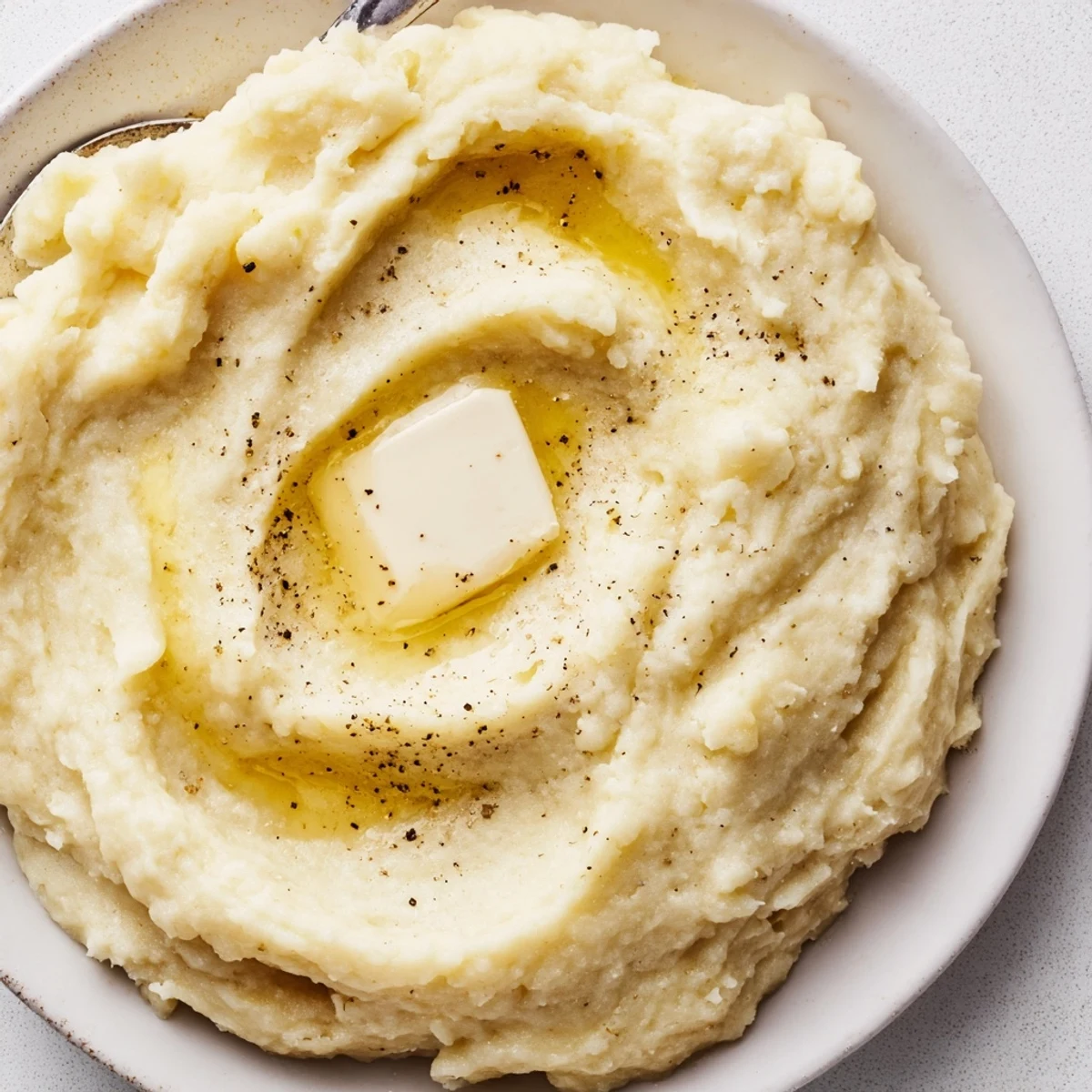 Homestyle Mashed Potatoes whipped smooth with warm milk, sprinkled with chives.