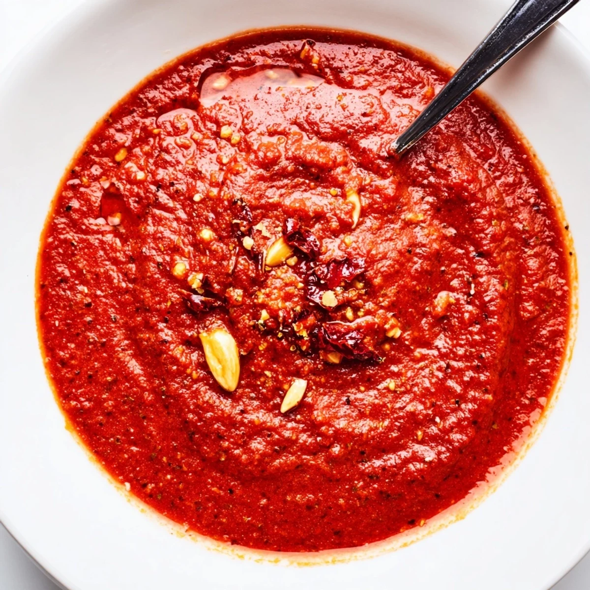 Bright Sun Dried Tomato Sauce tossed with penne, flecks of fresh basil