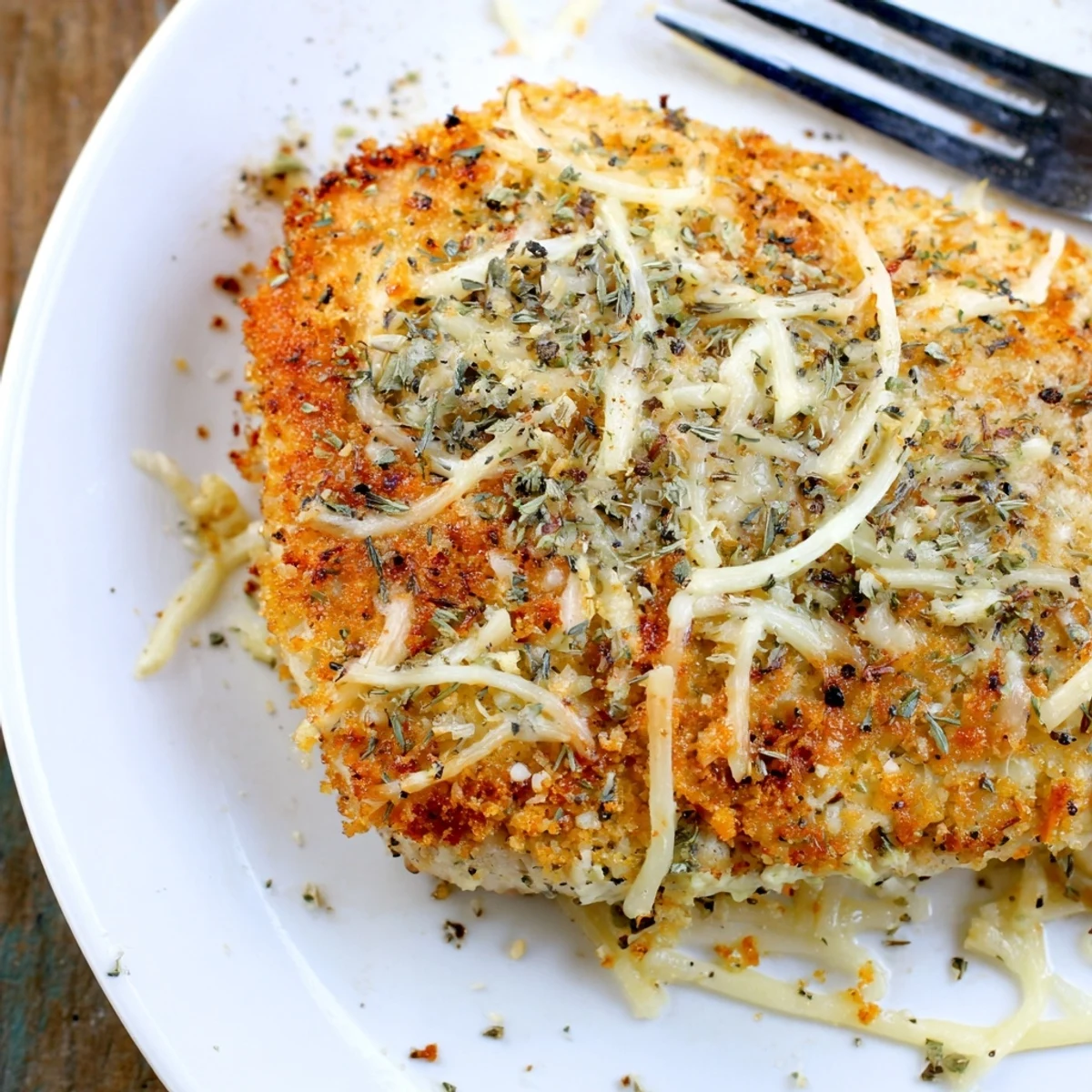 Longhorn Steakhouses Parmesan Crusted Chicken, golden bubbly crust atop juicy grilled breast