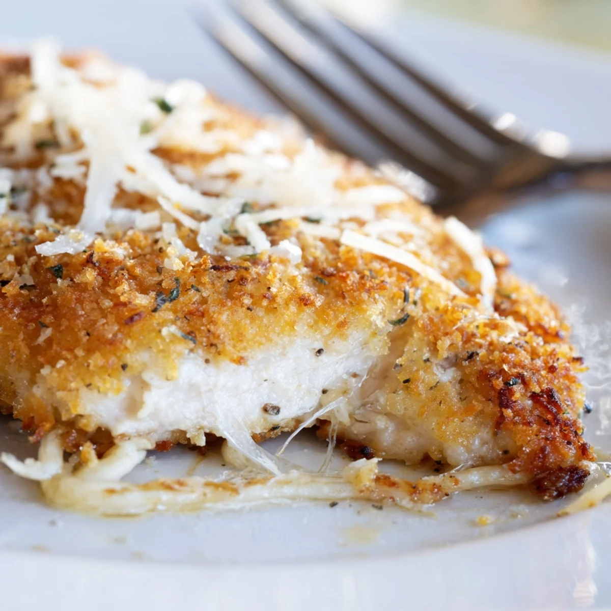 Oven-baked Longhorn Steakhouses Parmesan Crusted Chicken served with mashed potatoes